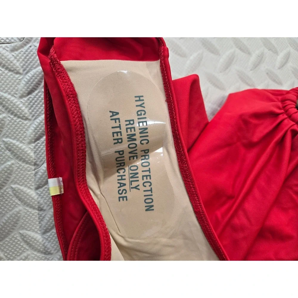 Summersalt‎ The O-Ring Reef Plunge One Piece Swimsuit Red Size 14 NEW Sexy